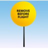 (50 Pack) Coolballs Yellow Aviation Static Wick Safety Cover Protector Antenna Balls "Remove Before Flight" 